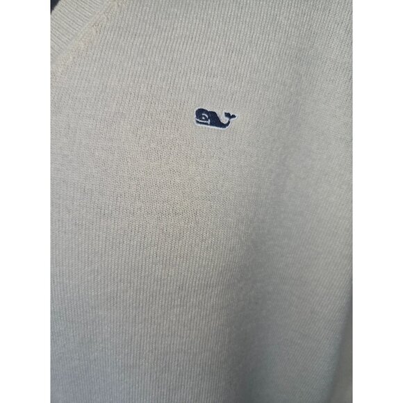 Vineyard Vines Men's Cashmere Wool Blend V-Neck Sweater Large White - Picture 7 of 8